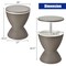 3 in 1 8 Gallon Patio Rattan Cooler Bar Table with Adjust Ice Bucket